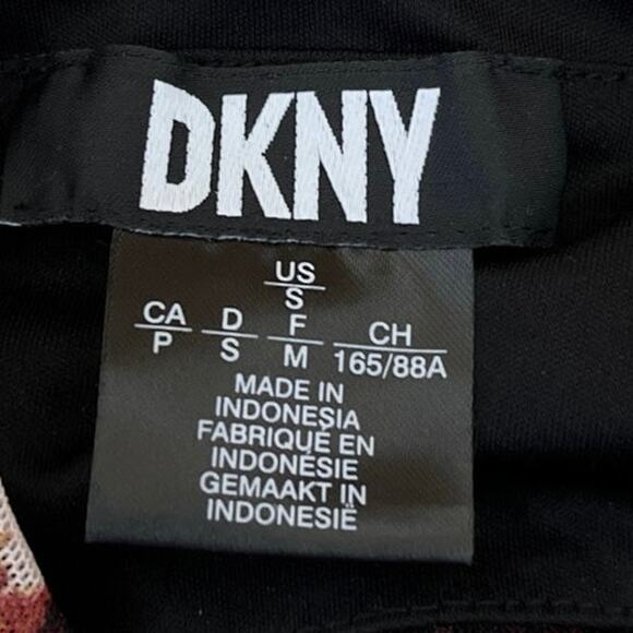 DKNY Women's Multicolor Tie Dye Sleeveless Ruched Mock Neck Pullover Tank Top S - Picture 4 of 5